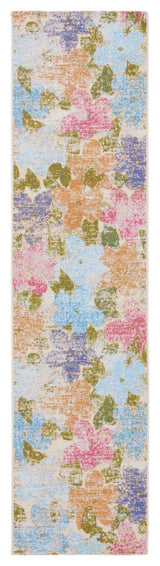 Safavieh Summer Collection Indoor-Outdoor SMR410 Rug, Blue/Pink, 2'x8'