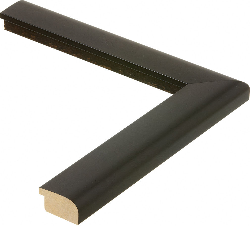 Satin Black Picture Frame, 2", Easle Back, Contemporary, 4 x 6