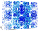 Exotic Blue Fractal Crescent Pattern, Abstract Art on Canvas, 40x30