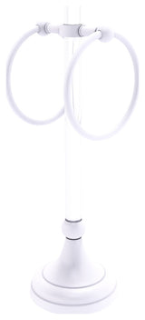 Pacific Grove 2 Ring Vanity Towel Ring, Matte White