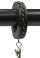 1 3/4" Rope Designer Curtain Rings, Burnt Gold, Set of 14