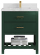 Parker 30 Single Sink Bath Vanity in Lafayette Green  2" Calacatta Nuvo