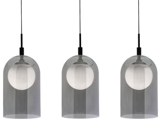 Kiran 3-Light Linear Pendant, 120V, 45W, 3000K, Black