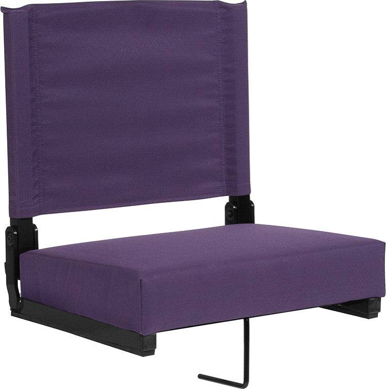 Grandstand Comfort Seats by Flash with Ultra-Padded Seat, Dark Purple