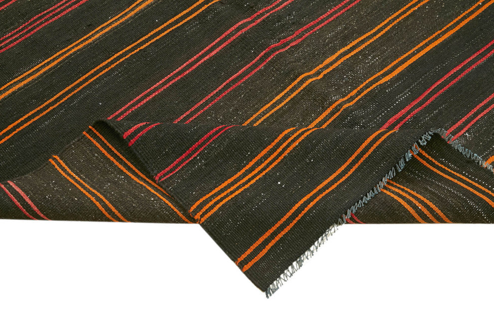 Rug N Carpet - Handmade Oriental 5' 4'' x 11' 10'' Vintage Goat Hair Kilim Rug