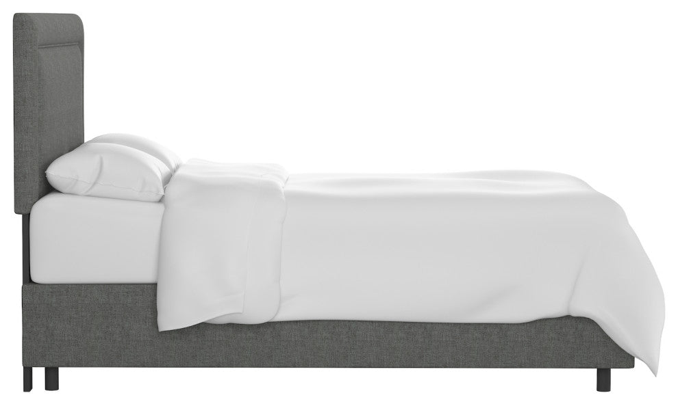 Ana Queen Square Bed, Zuma Charcoal