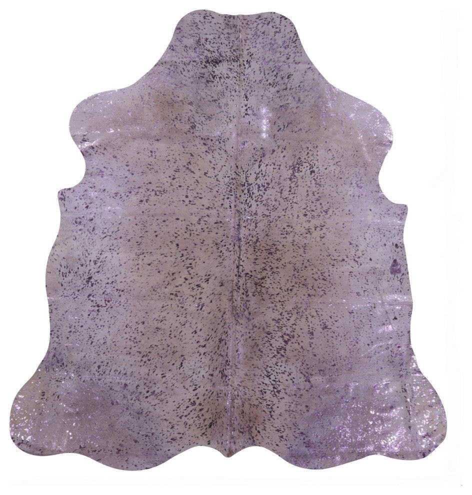 Purple Metallic Cowhide Rug 6' 7" X 6' 4" C2075