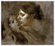 "The Motherly Kiss" Digital Paper Print by Eugene Carriere, 24"x20"