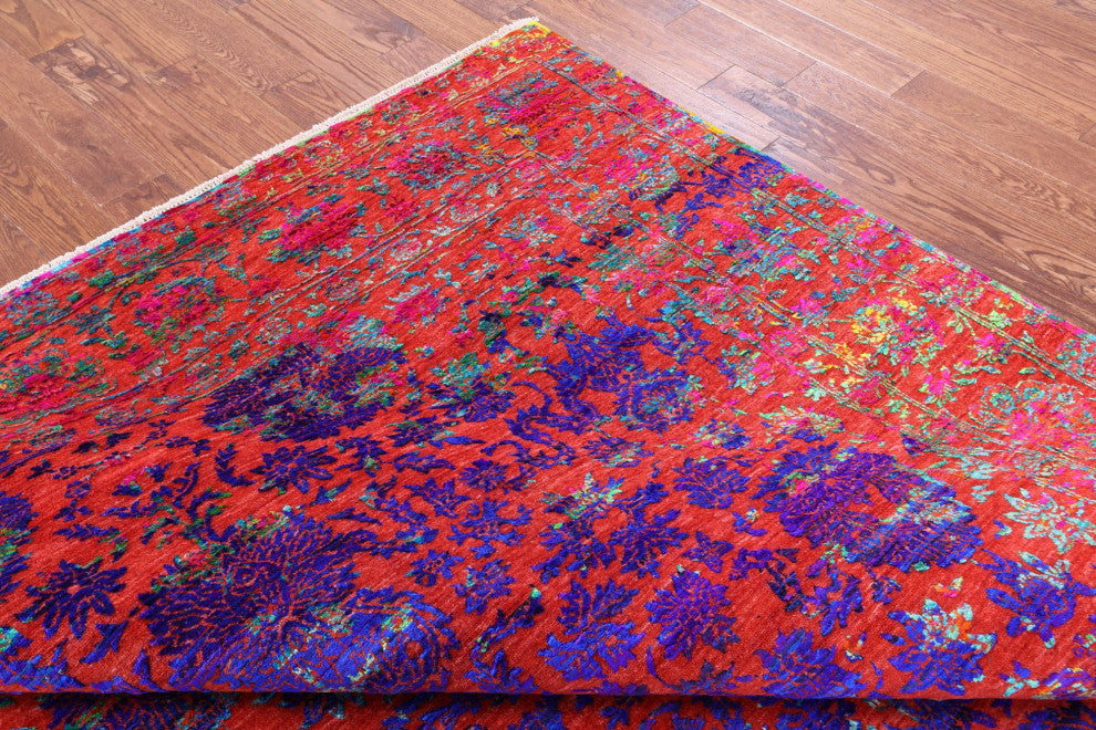 8' 1" X 10' 0" Persian Hand Knotted Wool and Silk Rug Q11851