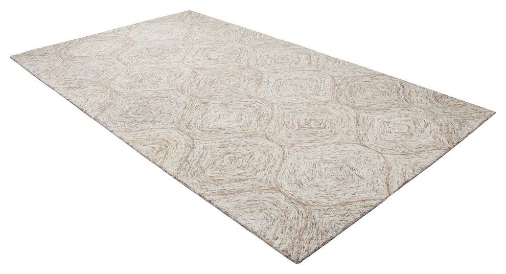 Rizzy Home Brindleton BR361A Brown Trellis Area Rug, Rectangular 3'x5'