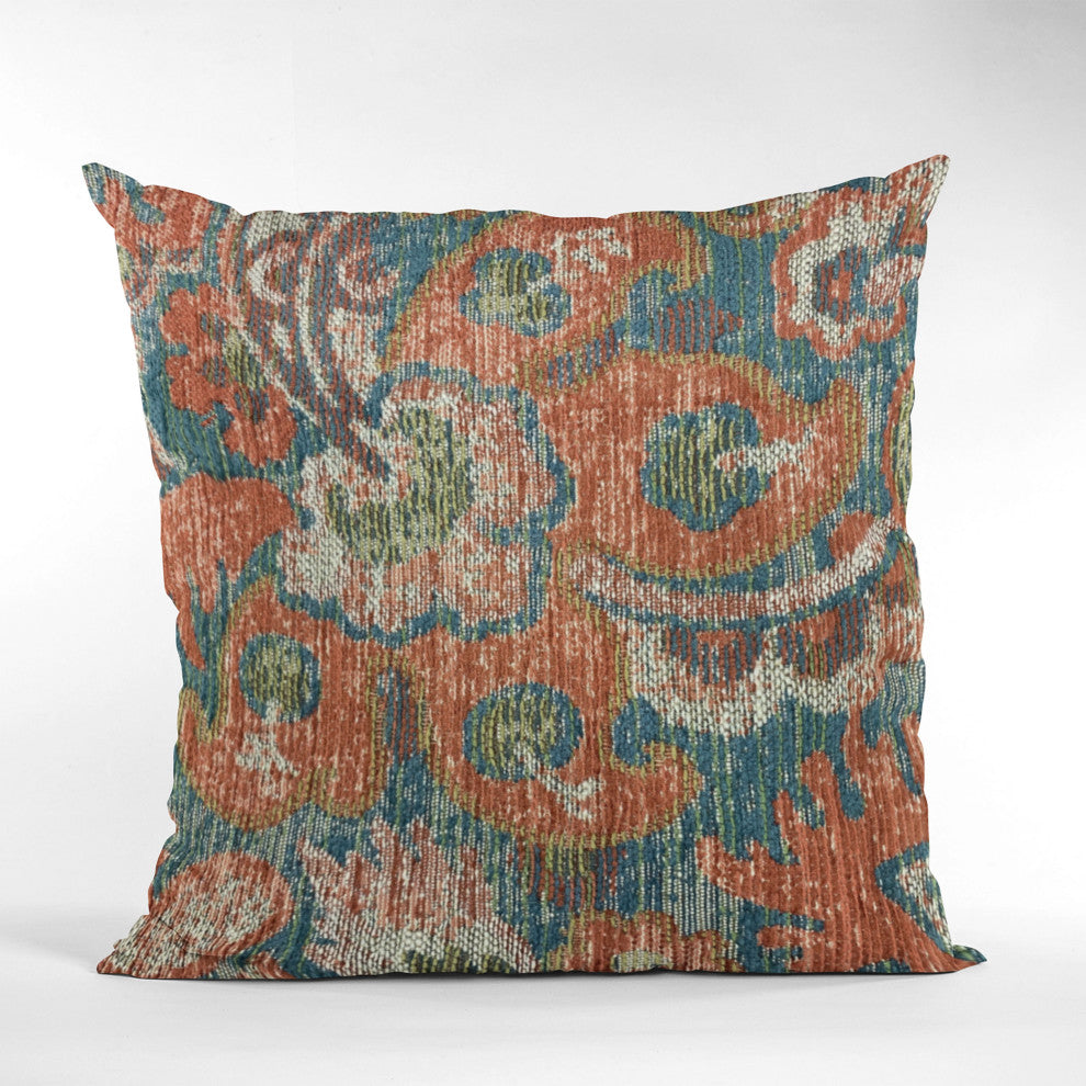 Plutus Multi-Color Unique Damask Luxury Throw Pillow, 20"x30"