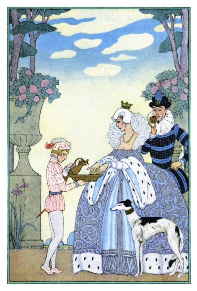 "Elizabethan England" Digital Paper Print by Georges Barbier, 26"x38"