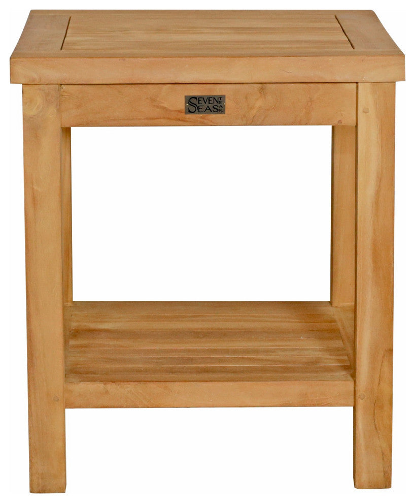 Seven Seas Teak End Table With Shelf