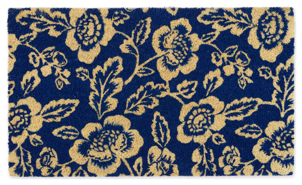 Blue Peonies Doormat