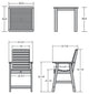 Glennville 5-Piece Square Counter Dining Set, Weathered Acorn, Nantucket Blue