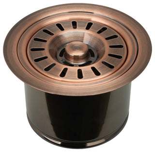 Copper Kitchen Sink Garbage Disposal Flange Stopper, Antique Copper