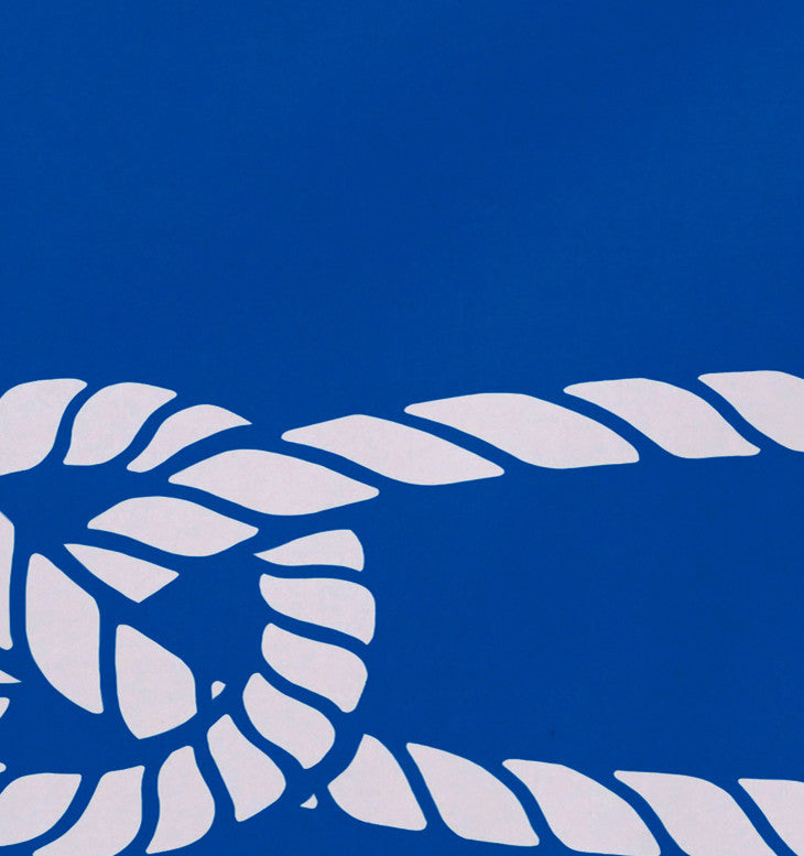 18"x14" Carrick Bend, Geometric Print Placemat, Blue, Set of 4