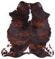 7' 1" X 6' 8" Brindle Natural Cowhide Rug C2245