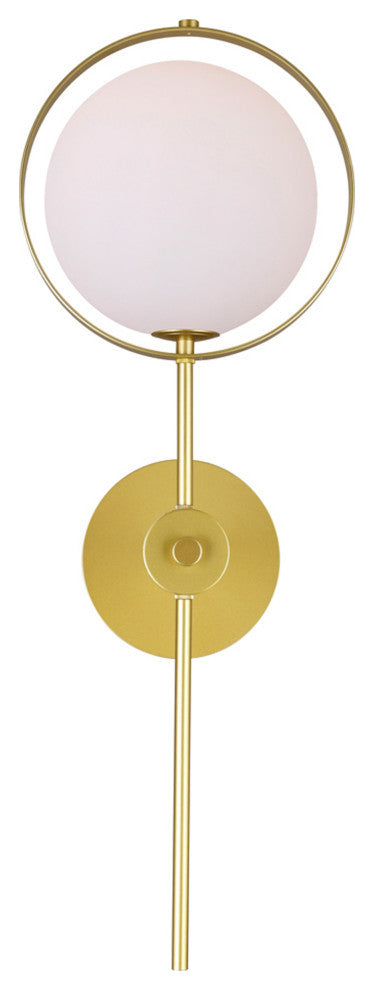 Da Vinci 1 Light Wall Light With Brass Finish