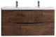 Eviva Smile 48" Rosewood Modern Bathroom Vanity Integrated Acrylic Double Sink