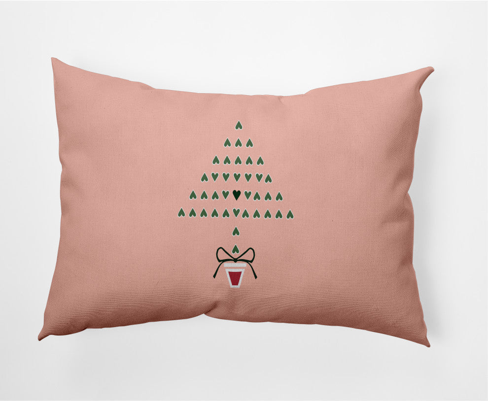 Hearty Holidays Decorative Throw Pillow, Peach, 14"x20"