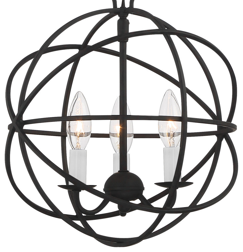 Elight 3 Light  Bronze Mini Chandelier