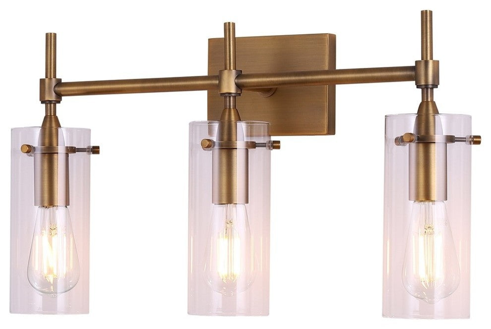 Effimero 3-Light Wall Sconce, Antique Brass