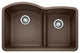 32"x20-27/32" Diamond 1.75 Double Basin Kitchen Sink, Cafe Brown