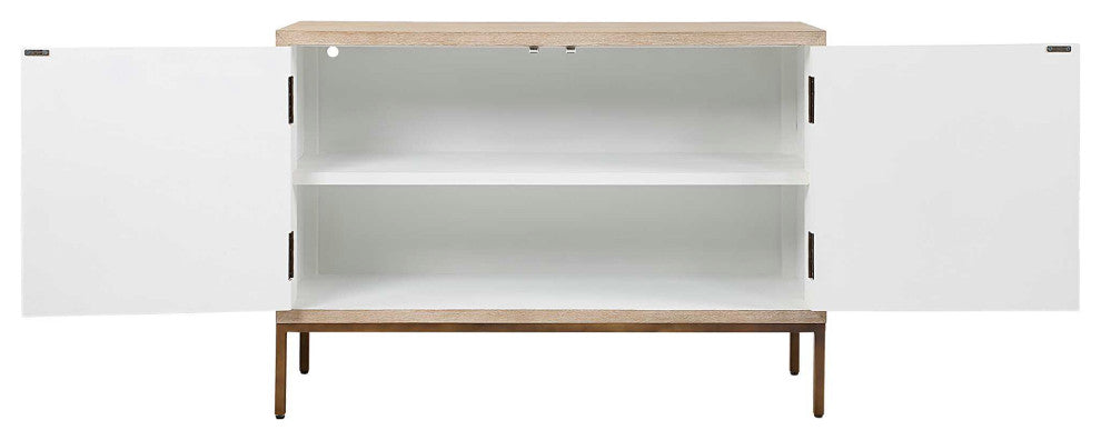 Uttermost Weimar 2 Door White Cabinet