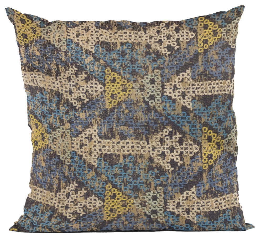 Plutus Blue Arrows Stripe Luxury Throw Pillow, 20"x20"