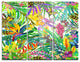 "Tropical Leaves and Flowers" Glossy Metal Wall Art, 3 Panels, 36"x28"