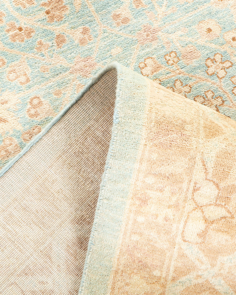 Lucille, One-of-a-Kind Hand-Knotted Area Rug Light Blue, 8'4"x9'10"