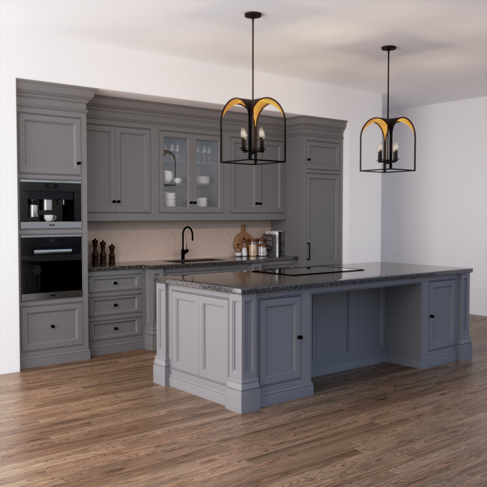 Hunter Dukestown Natural Iron and Gold Leaf Lantern Pendant Ceiling Light