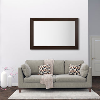 Pendleton Framed Wall Mirror, Espresso Textured, 20" X 48"