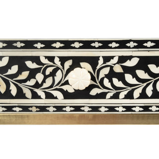 Perilla Black and White Bone Inlay Writing Desk, 5529318