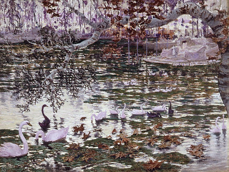 Antonio Munoz Degrain El Estanque - 21" x 28" Premium Canvas Print