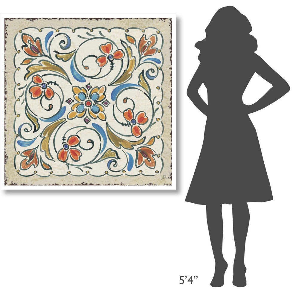 "Mediterranean Flair XI" Digital Paper Print by Daphne Brissonnet, 42"x42"