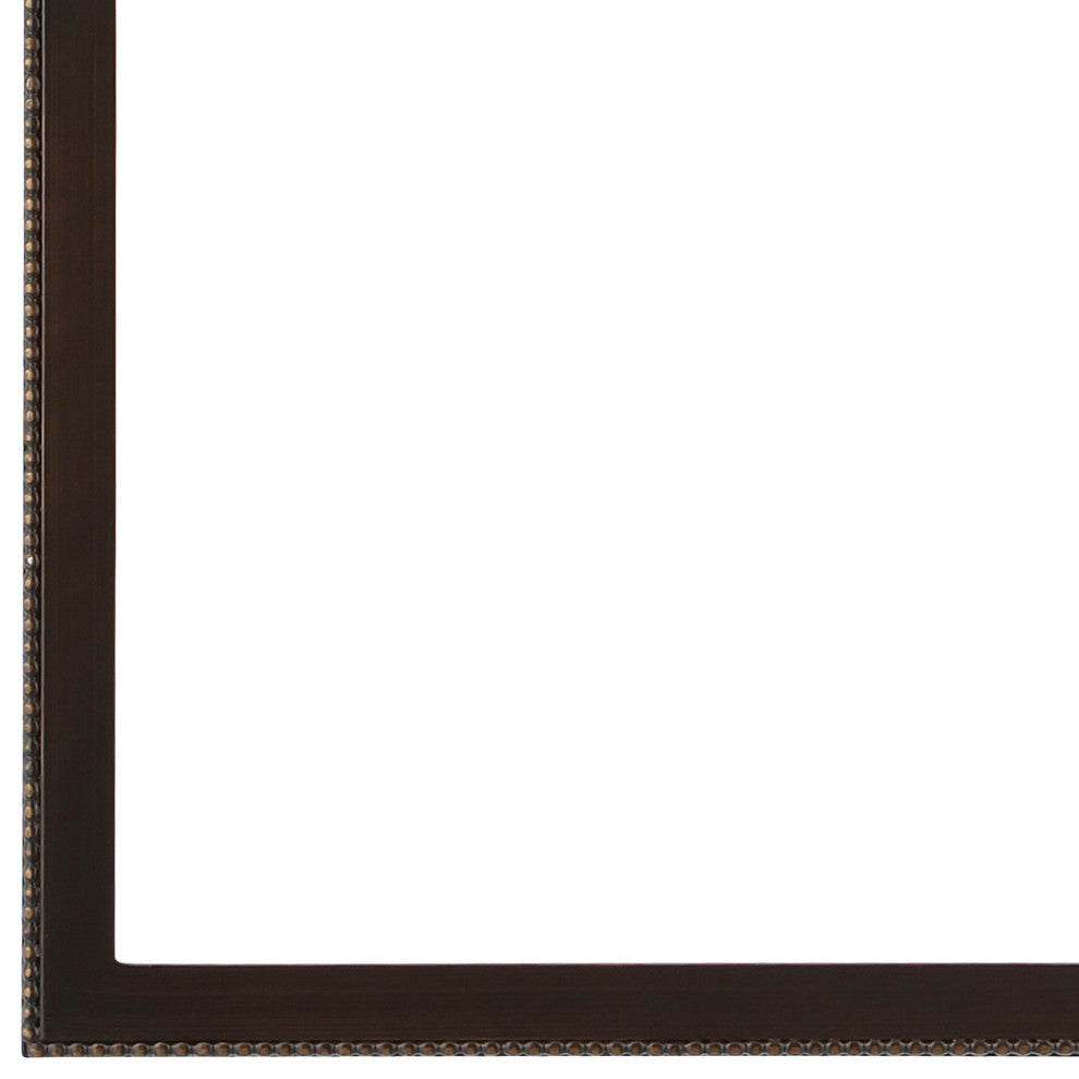 Vienne Framed Vanity Mirror, Teardrop Cathedral, 24.4"x32.4", Rubbed Bronze