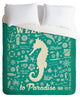 Deny Designs Anderson Design Group Seahorse Pattern Duvet Cover - Lightweight