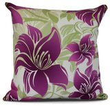 20x20", Tree Mallow, Floral Print Pillow, Purple