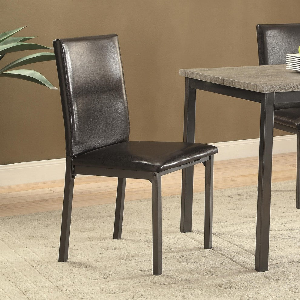 Garza Upholstered Black Dining Side Chair by Coaster 100612, Set of 2