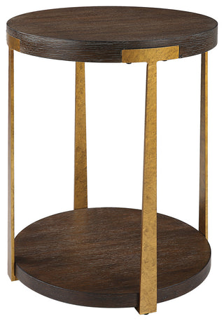 Uttermost Palisade Round Wood Side table