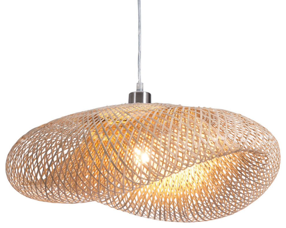 Pendant Ceiling Light Fixture, Steel Metal, Polyester, Natural, Lounge Cafe