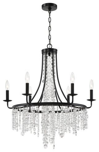 Gabrielle 6-Light Matte Black Chandelier