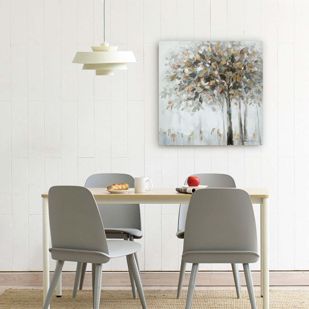 Abstract gold tree - Oil Painting Print on Wrapped Canvas, canvas wall decor, 30