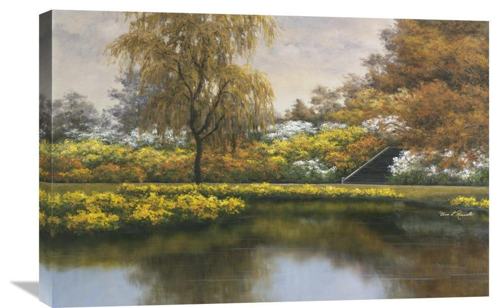 "Floral Gardens" Stretched Canvas Giclee by Diane Romanello, 30"x20"