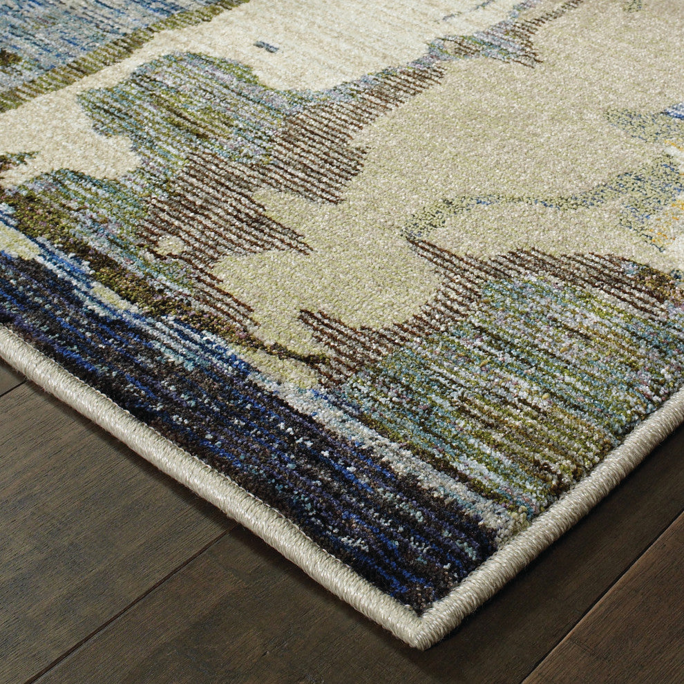 Elements Abstract Dreams Blue/Gray Area Rug, 1'10"x3'2"