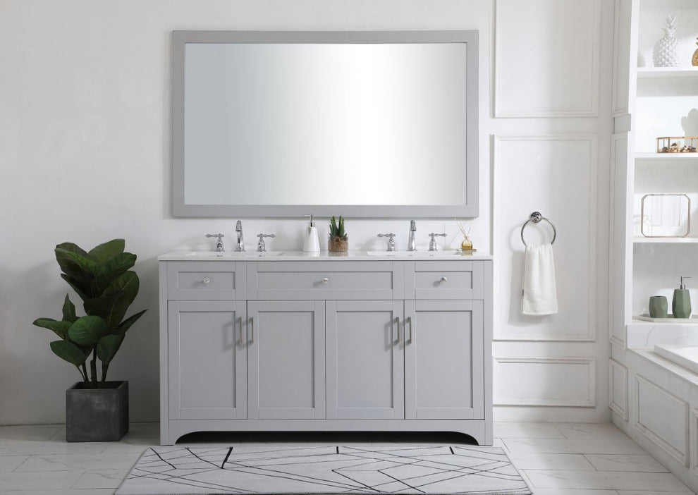 22" Traditional Grey-Light Bathroom Vanity