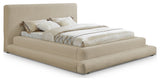 Dane Teddy Fabric Full Bed, Beige, King