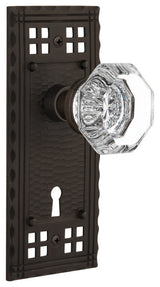 Double Craftsman Plate With Waldorf Knob, Oil-Rubbed Bronze